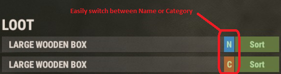 Sort Button Screenshot